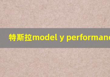 特斯拉model y performance图片